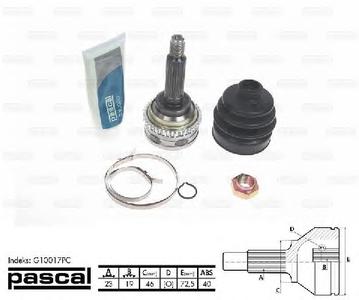 ШРУС PASCAL G10017PC