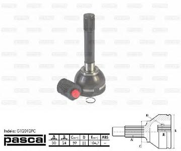 Шарнир, приводной вал PASCAL G12012PC