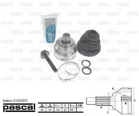 Шарнир, приводной вал PASCAL