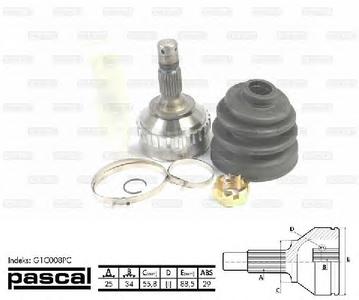 ШРУС PASCAL G1C008PC