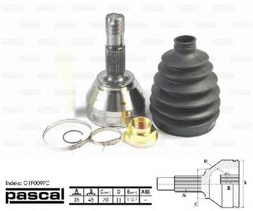 ШРУС PASCAL G1F009PC