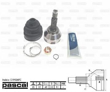 Шарнир, приводной вал PASCAL G1F026PC