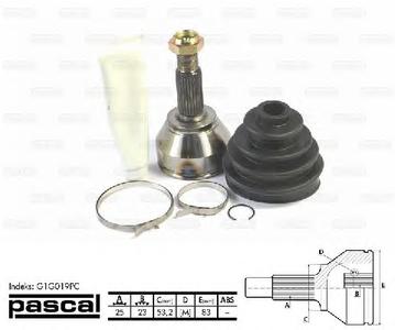 ШРУС PASCAL G1G019PC