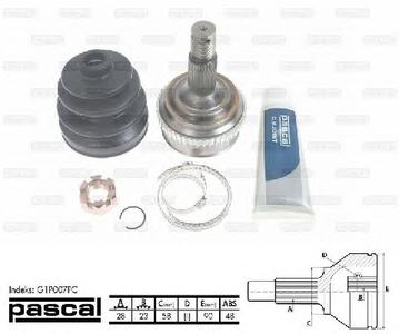Шарнир, приводной вал PASCAL G1P007PC
