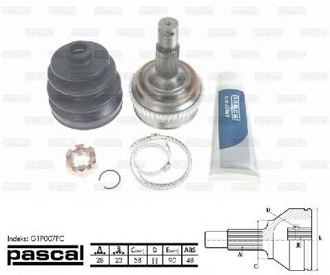 Шарнир, приводной вал PASCAL