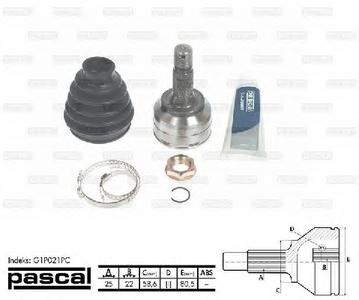 ШРУС PASCAL G1P021PC