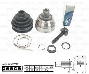 Шарнир, приводной вал PASCAL G1W003PC