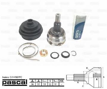ШРУС PASCAL G1W007PC