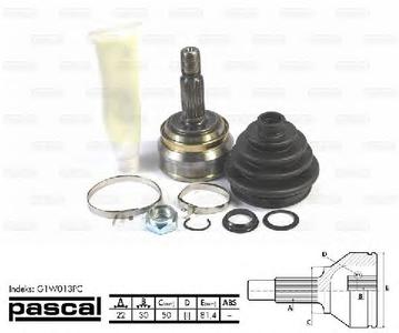 Шарнир, приводной вал PASCAL G1W013PC