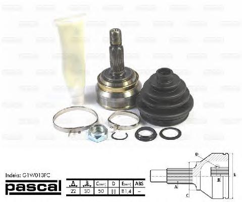 Шарнир, приводной вал PASCAL