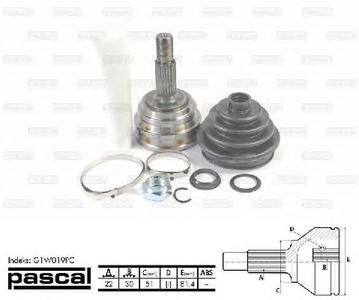 ШРУС PASCAL G1W019PC