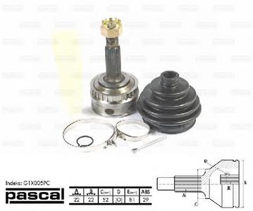 ШРУС PASCAL G1X005PC