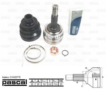 ШРУС PASCAL G1X007PC