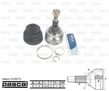 ШРУС PASCAL G1X027PC