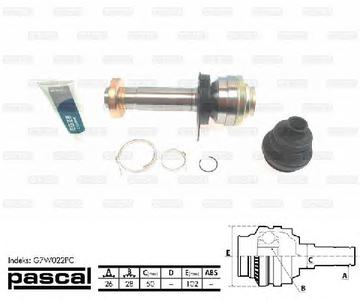 ШРУС PASCAL G7W022PC