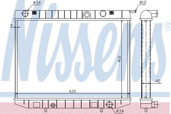 Радиатор, охлаждение двигателя NISSENS