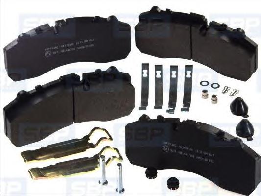 Комплект тормозных колодок, дисковый тормоз SBP