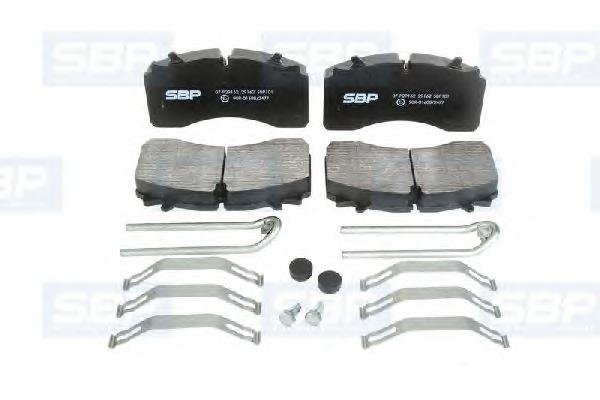 Комплект тормозных колодок, дисковый тормоз SBP