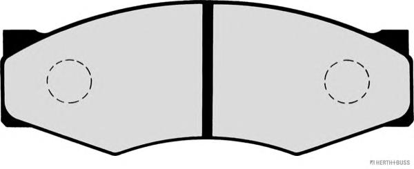 Комплект тормозных колодок, дисковый тормоз HERTH+BUSS JAKOPARTS