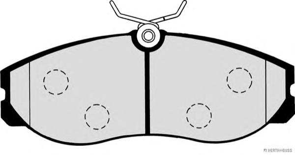 Комплект тормозных колодок, дисковый тормоз HERTH+BUSS JAKOPARTS