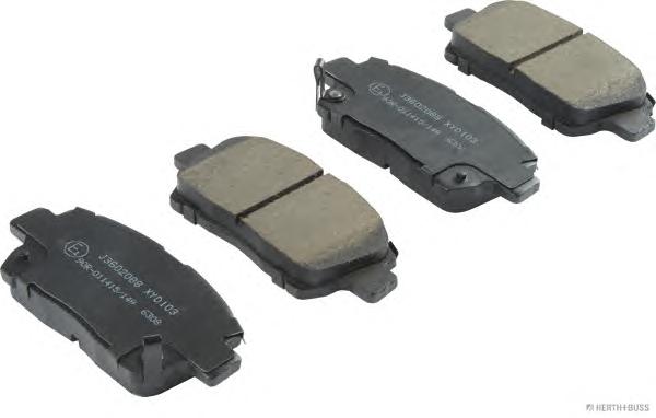 Комплект тормозных колодок, дисковый тормоз HERTH+BUSS JAKOPARTS