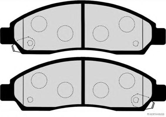 Комплект тормозных колодок, дисковый тормоз HERTH+BUSS JAKOPARTS