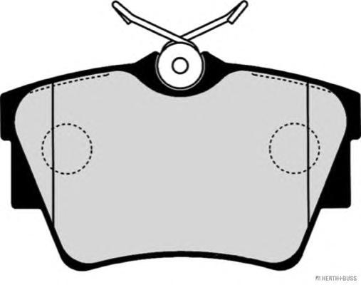 Комплект тормозных колодок, дисковый тормоз HERTH+BUSS JAKOPARTS