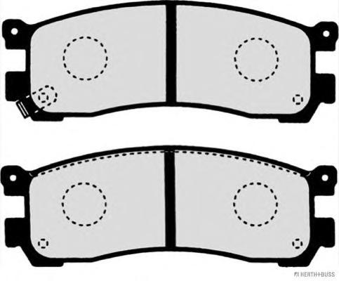 Комплект тормозных колодок, дисковый тормоз HERTH+BUSS JAKOPARTS