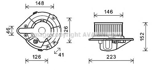 Электродвигатель, вентиляция салона AVA QUALITY COOLING