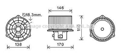 Электродвигатель, вентиляция салона AVA QUALITY COOLING HY8556