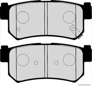 Комплект тормозных колодок, дисковый тормоз HERTH+BUSS JAKOPARTS