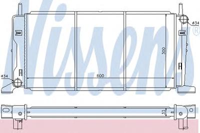 Радиатор, охлаждение двигателя NISSENS 62173