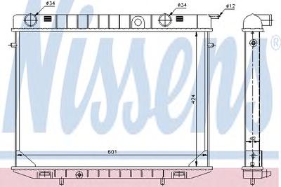 Радиатор, охлаждение двигателя NISSENS 63245