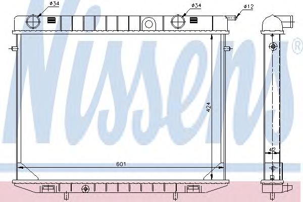 Радиатор, охлаждение двигателя NISSENS