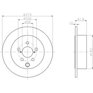 Тормозной диск TEXTAR 92262003