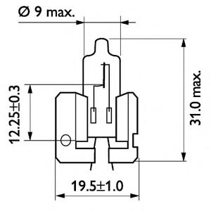 Лампа накаливания, фара дальнего света PHILIPS 12311C1
