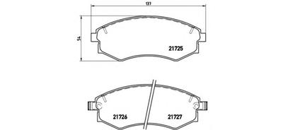 Комплект тормозных колодок, дисковый тормоз BREMBO P30 022