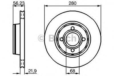 Тормозной диск BOSCH 0986478128