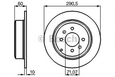 Тормозной диск BOSCH 0986478877