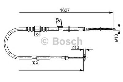 Трос, стояночная тормозная система BOSCH 1987482274