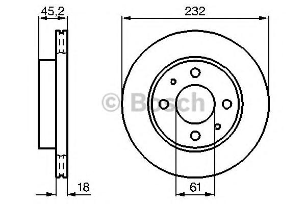 Тормозной диск BOSCH