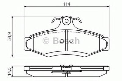 Комплект тормозных колодок, дисковый тормоз BOSCH 0986495068