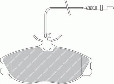 Комплект тормозных колодок, дисковый тормоз FERODO FDB1063