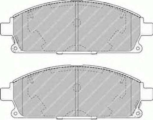 Комплект тормозных колодок, дисковый тормоз FERODO