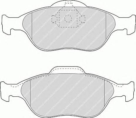 Комплект тормозных колодок, дисковый тормоз FERODO