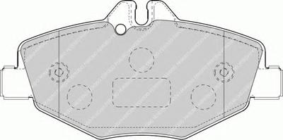Комплект тормозных колодок, дисковый тормоз FERODO FDB1414
