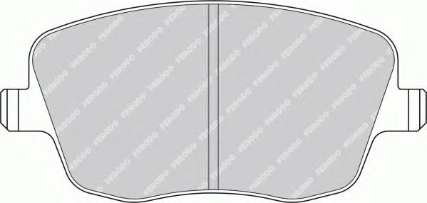 Комплект тормозных колодок, дисковый тормоз FERODO