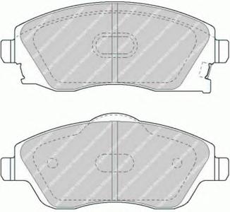 Комплект тормозных колодок, дисковый тормоз FERODO FDB1424