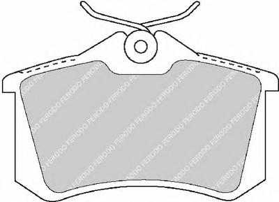 Комплект тормозных колодок, дисковый тормоз FERODO FDB1491