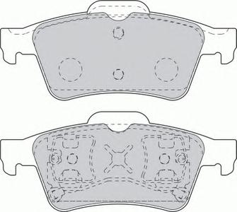 Комплект тормозных колодок, дисковый тормоз FERODO FDB1540